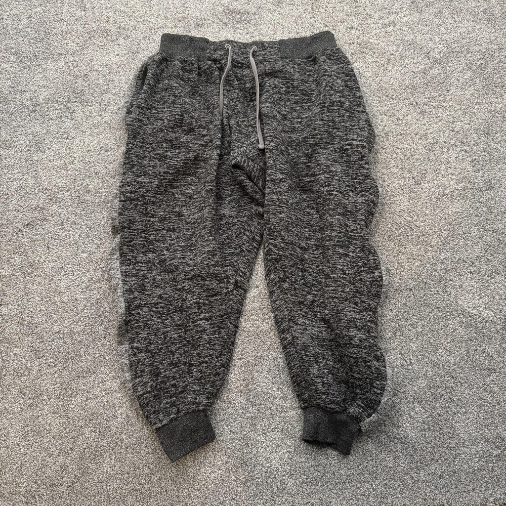 Chams Sweatpants Mens Large Fleece Joggers Drawstring Waist Athletic Pants Comfy